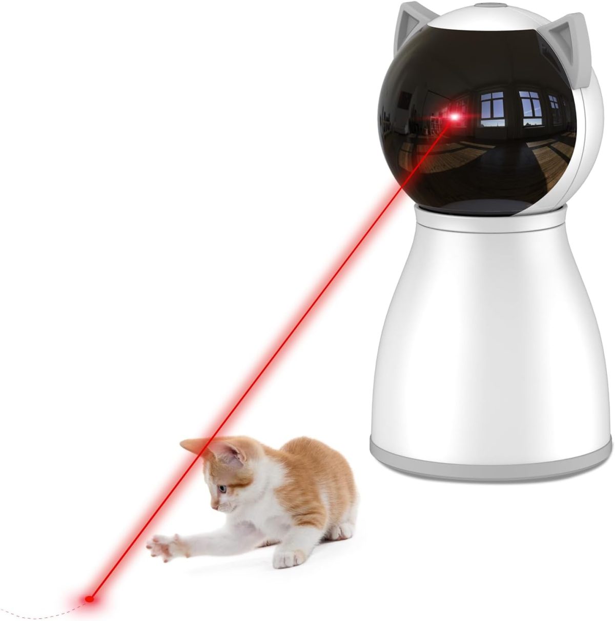 Laser Cat Toys for Indoor Cats,The 4th Generation Real Random Trajectory Motion Activated Rechargeable Automatic Cat Laser Toy,Interactive Cat Toys for Bored Indoor Adult Cats/Kittens/Dogs - Image 1