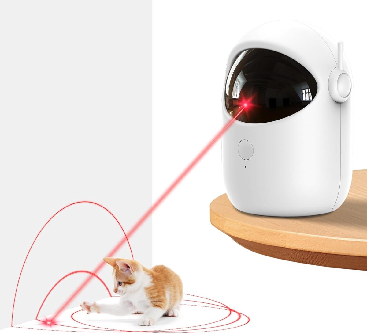 Laser Cat Toys for Indoor Cats, [2025 Newly Upgraded] Real Trajectory Motion Activated Cat Toy, Automatic Laser Pointer Interactive Automated Cat Toys for for Bored Indoor Adult Cats/Dogs/Kittenes - Image 1