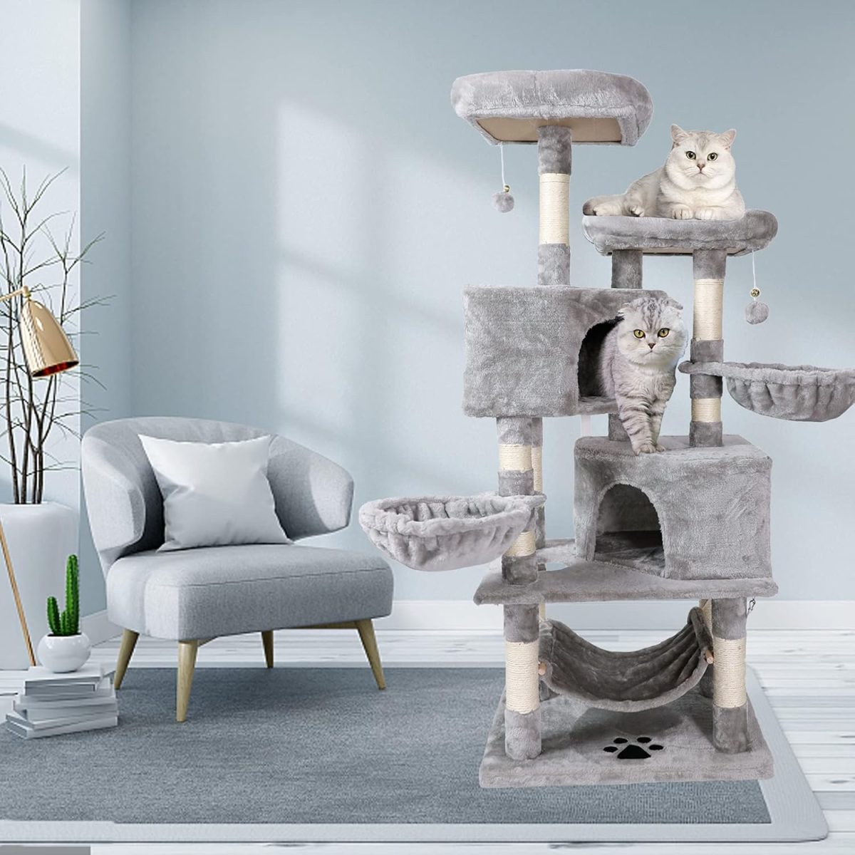 Cat Tree for Indoor- Multi-Level for Big Cats -Cat Condo Climbing Tower-Pet Play House - Image 2