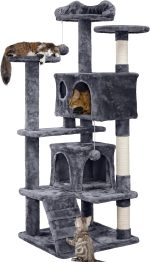 54in Cat Tree Tower Condo Furniture Scratch Post for Kis Pet House Play